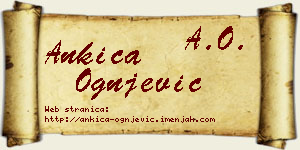Ankica Ognjević vizit kartica